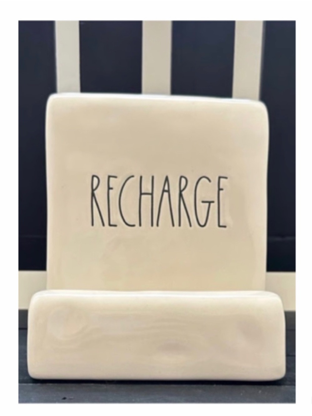NEW Rae Dunn Recharge Phone & Tablet Holder White